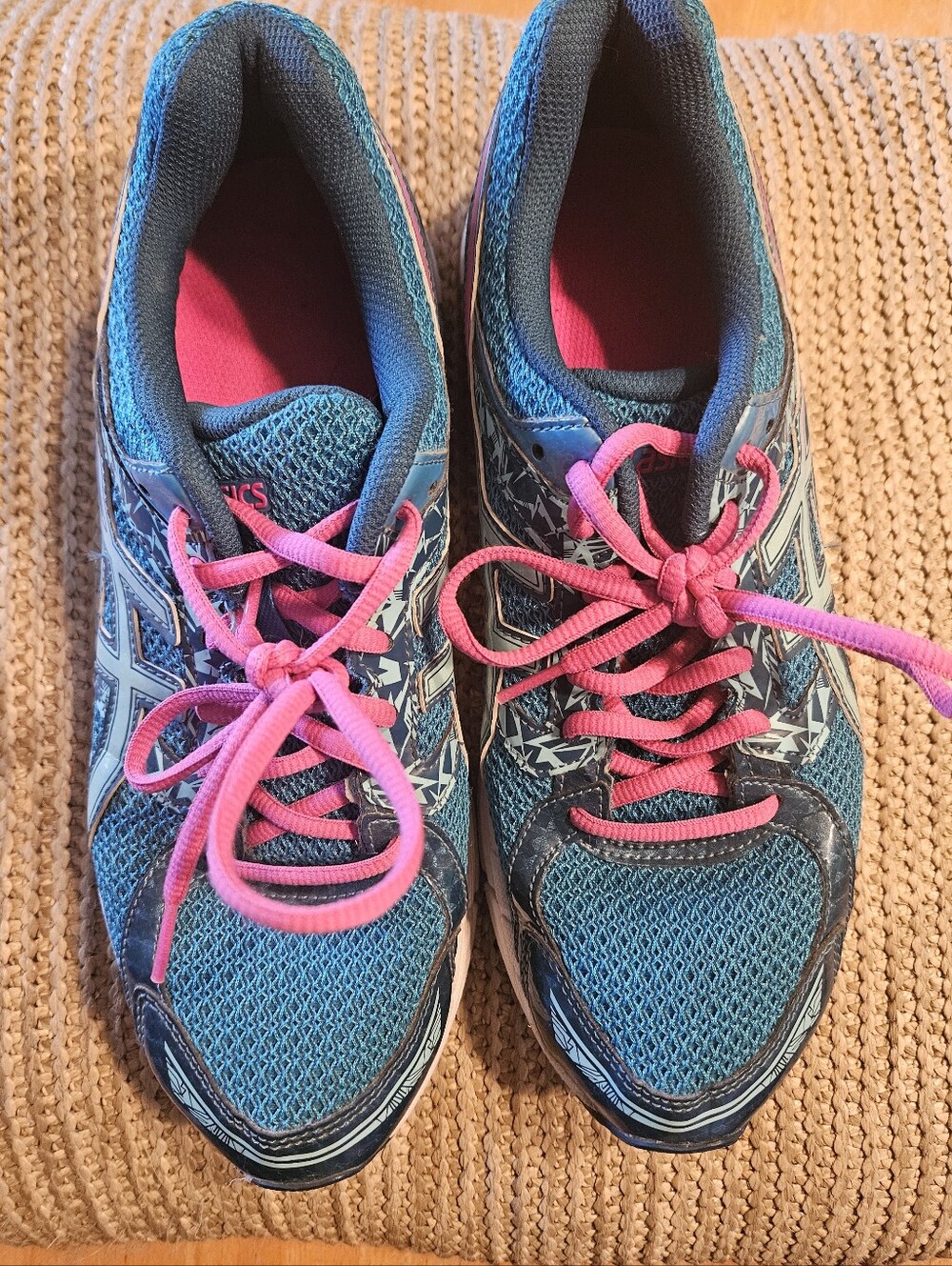 ASICS Teal and Pink Women's Running Shoes